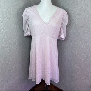 Light Pink V-Neck Dress Express L large pale pink great condition